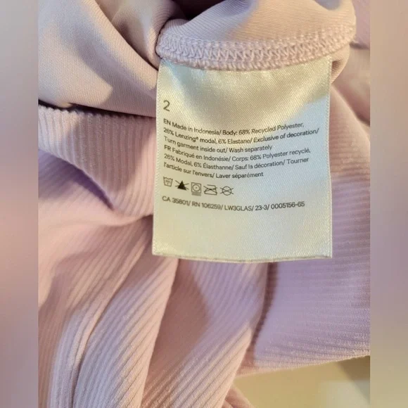 Lululemon Ribbed Softstreme Oversized Cropped Crew•Meadowsweet Pink•LIKE NEW•2 - Picture 12 of 15